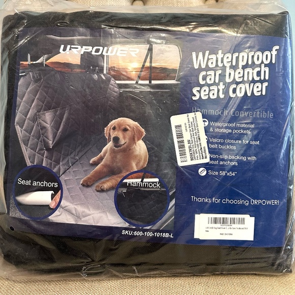 NEW URPOWER 6-In-1 Dog Car Seat Cover Pet Car Seat Waterproof Standard 58L x 54W - Picture 2 of 7
